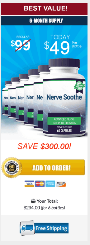 Nerve Soothe buy now 6 bottles